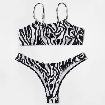 ZTVitality Seksi Print Bikini Komplet 2022 Nov Prihod Oblazinjeni Push Up Belušno Kopalke Ženske Kopalke Brazilski Poletje Ženski Biquini