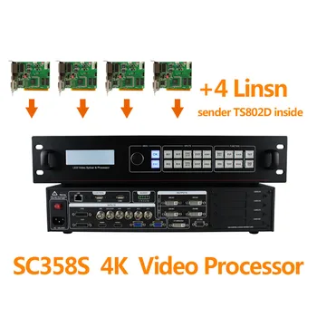 LED Zaslon, Video Splicer Expaning SDI Vnos AMS SC358S LED Video Procesor Support Namestitev 4 LED Pošiljanje Kartic