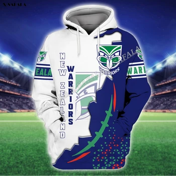Rugby Šport Nova Zelandija Bojevniki Vejice NRL 2023 3D Full Tiskanja pulover s kapuco za Moške Odrasle Outwear Majico, Pulover Majica Jakno Skakalec