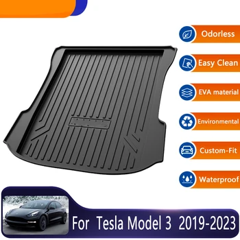 Prtljažniku Avtomobila Mat Tesla Model 3 2023 Pribor Model3 2019~2023 Prtljažniku Avtomobila Mat Tla Pladenj Boot Linijskih Zaščitna Ploščica Dodatki