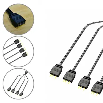 Priročno Kompaktna 1 do 4 Mainboard ARGB Splitter Kabel za Računalnik