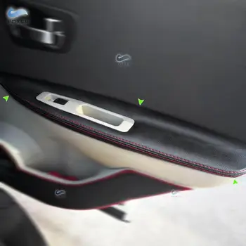 Za Nissan QASHQAI J10 2007 - 2015 4pcs Mikrovlaken Usnja Vrat Ročaj Plošče Armrest Zajema Zaščitno Prevleko z Mount Pribor