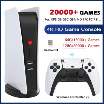 2022 NOVI M5 Igralno Konzolo Video Gamebox 20000 Retro Arkadna Igre vgrajeni Zvočnik 2.4 G Brezžični Krmilnik ZA PS1/CPS/FC/GBA/SFC