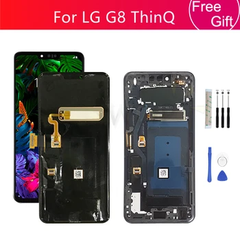Za LG G8 LCD Zaslon LCD Zaslon na Dotik, Računalnike Skupščine LMG820QM7 G820UMB LMG820UM0 G820 Z okvirjem Za LG G8 ThinQ Zaslon