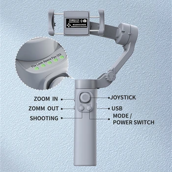FANGTUOSI 2023 NOVO Zložljive Brezžična tehnologija Bluetooth Selfie Palico Ročni Gimbal Stabilizator Stojalo z Bluetooth Zaklopa Monopod