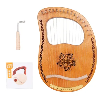 16-Niz Lesenih Liro Harfo,Mahagoni Lesa Niz Instrument, s Tuning Ključa Odlična Darila za Otroke Odrasle