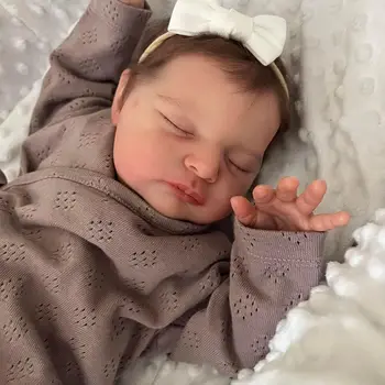 19 Palčni Krpo Telo Silikonski Prerojeni Baby Doll Ročno Izdelan Podrobnosti Naslikal Kože Končal Bebe Prerojeni Bonecas Novorojenčka