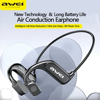 Awei A897BL Prevajanje po Zraku Slušalke Brezžične Bluetooth 5.3 Slušalke Z Neckband Hifi Stereo Športne Slušalke Za Tek