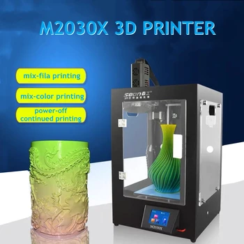 Novi Mix-Barvno Tiskanje Touchsreen M2030X Enotni-Iztiskanje FDM 3D Tiskalnik Stroj Z Gradnjo Velikosti 200*200*300mm