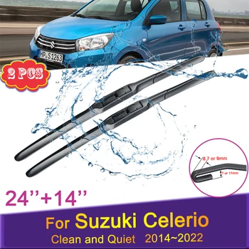 Avto Metlice Brisalcev za Suzuki Celerio Cultus 2014 2015 2016 2017~2022 Prednje Vetrobransko steklo brez okvirjev Sneg Strganje iz Gume Dodatki