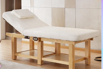 Električna masaža posteljo, masivnega lesa lepoto posteljo, kozmetični salon, high-end iz lateksa