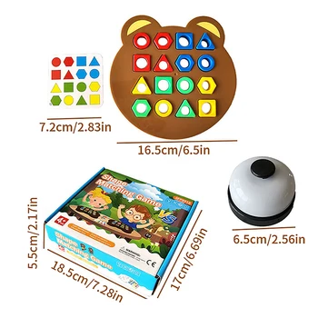Montessori Obliko Barvne Geometrijske Ujemanje Baby Senzorično Usposabljanje Začetku Izobraževalne Učenje Igrače