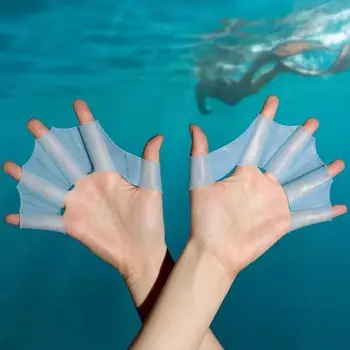 Potapljanje Plavanje Opreme Silikonska Obroba Palm za Moške In Ženske Freestyle Usposabljanje Posebne Rokavice Raca Stopala Polovico Dlani Strani