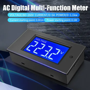 Peacefair AC Digitalni LCD enofazni Voltmeter Ampermeter Amperemeter Pametna Električna Napetost, Trenutna Moč Wattmeter 80-260V 5A