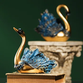 Zbiranje smole obrti Evropske keramični swan imetnik ustvarjalne okraski spalnica keramike posode jar doma dekor