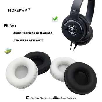 Morepwr Novo Nadgradnjo Zamenjava Blazinic za Audio Technica ATH-WS55X ATH-WS70 ATH-WS77 sestavni Deli Slušalke Usnje Blazine Earmuff