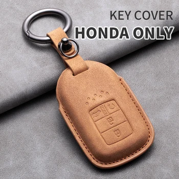Usnje Avto Ključ Primeru Zajema Ključne Vrečko Držalo Za Honda CRV CR-V Fit Državljanske HR-V SSF Mesto Odiseja XR-V Soglasju Keychain Dodatki