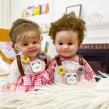 15 cm Bebe Prerojeni Lutke Silikona za Celotno Telo, Spalna Twin Veren Mini Rodi Punčko Presenečenje Otrok 6 Palcev Kawaii Otroci Igrače