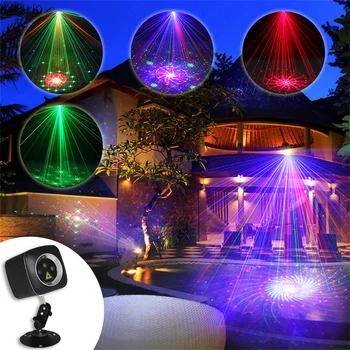 32 Vzorcev RGB LED Laser Projektor Fazi Luč Disco DJ Razsvetljavo Daljinski upravljalnik Stroboskopske Svetilke Stranka Domov Bar Dekoracijo