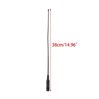 38 cm/14.96 v Dolžino RH-771 Dual Band VHF/UHF BNC Walkie Talkie Ročne Radijske Antene za BAOFENG UV-5R