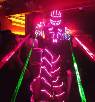 LED Kostum /LED Oblačila/Light obleke/ LED Robot obleke/ Svetlobna kostum/ led luči kostumi