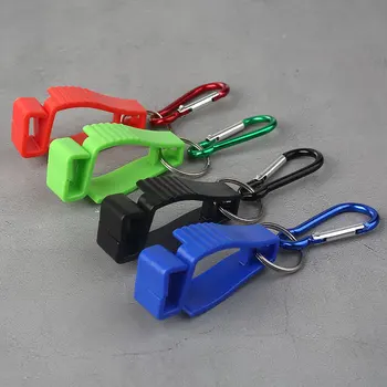 5pcs veliko Plastičnih Kovinskih Zlitin Delo Rokavice Posnetek Delovne rokavice Hanger vijak z keychain varnost Dela dobave