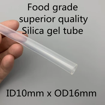 10x16 Silikonsko Cev ID 10 mm OD 16 Hrana Razred Prilagodljiv Pijačo Cevi Cevi Temperature Odpornost Nontoxic Pregleden