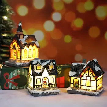 LED Božič House Night Light Spalnica Dekor nočno omarico, Svetilke Okraski Za Domačo zabavo Dekoracijo Namizno Svetilko Otroci Xmas Darila