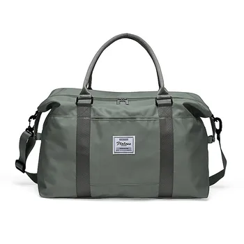 Potovalna torba ženske prenosni velike zmogljivosti, lahki shramba za prtljago vrečko za suho in mokro separacijo fitnes vrečko