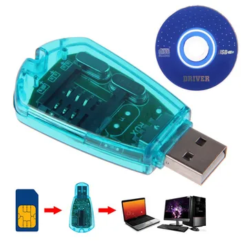 SIANCS Visoke Hitrosti 1PCS Prenosni Modra USB mobilni telefon, SIM Card Reader GSM CDMA + CD mobilni telefon SMS Varnostno kopijo Za PC