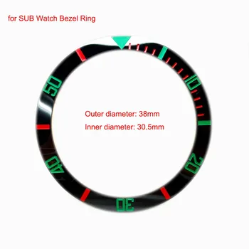 Zamenjava 38 MM/30.5 MM Watch Keramično Ploščo Vstavite SUB Watch Ploščo, Ring Spremembe Pribor Deli