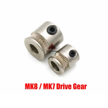 MK8 / MK7 Iztiskanje Drive Gear Luknja 5mm Za 1.75 mm in 3,0 mm Hobbed Orodje Za Makerbot Reprap Mendel Visoko Kakovostnega Nerjavečega Jekla