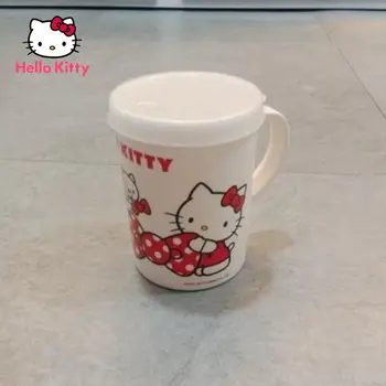 Hello Kitty moda risanka eno uho pokal preprost anti-padec pitje skodelico otrok z ročajem gospodinjski melaminske posode