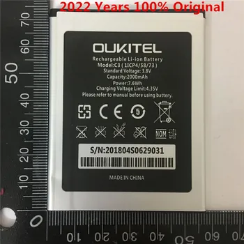 100% Prvotne Visoko Kakovost Nove 2000mAh Za Oukitel C3 baterija Za Oukitel C3 Baterijo telefona +številko za sledenje