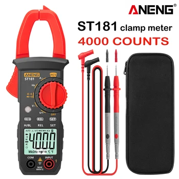ANENG ST181 Digitalni Objemka Multimeter Ampermeter Napetost Meter, DC/AC Trenutno 4000 Šteje Tester Avto Amp Hz Kapacitivnost NKV Ohm Test