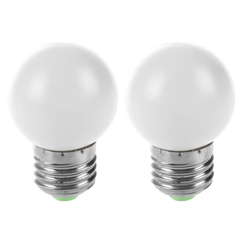 2X E27 LED Svetlobo Bele Žarnice Plastične Žarnica (0,5 W Moči, Bela)