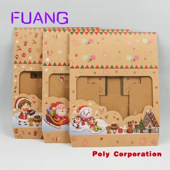 2022 Božič Prisotna Božič Okno Cake Box Design Za Božič Pekarna Piškotek Torto Packagingpacking polje za mala podjetja