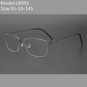 Danska Blagovna Znamka Brezvijačno Titana Očal Okvir Moških Kvadratnih Ultralahkih Recept Očala Ženske Optični Velik Obraz Očala