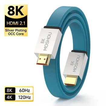 MOSHOU HDMI 2.1 Kabel 48Gbps 8K@60Hz 4K@120Hz Ultra High Speed HDMI Kabel HDCP 2.2 & 2.3 HDR 10 eARC za Dolby Vizijo Atmos