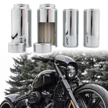 6Pcs Chrome Motocikla, Sprednje Vilice Kritje Kape Za Harley-Davidson Softail Zlom FXBR FXBRS 2018 2019 2020 2021 2022 Aluminija