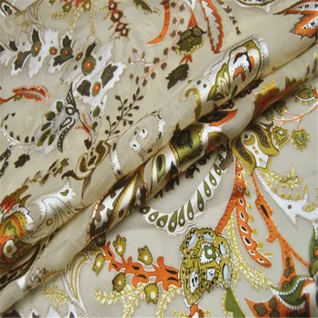 Modno Oblikovanje Elegantno Cvet Slog Svile Spali Ven, z Udobno Občutek Super Material za Obleko