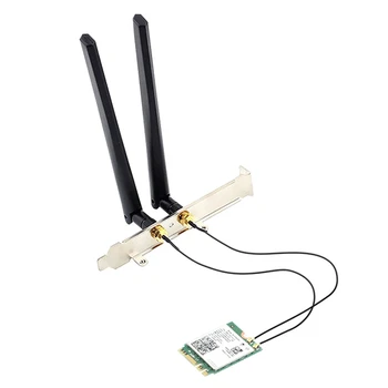 AX210NGW WIFI6E Brezžična Omrežna Kartica+Kabel+8DB Antena+Opno Kit 5374M Gigabit Bluetooth 5.2 2.4 G/5 G/6 G -Band