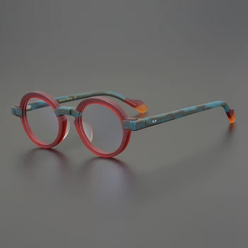 Boutique Retro Krožne Design Acetat mat Barvi Očala za Moške, Ženske, Modno Kratkovidna obravnavi Žensk Recept očala