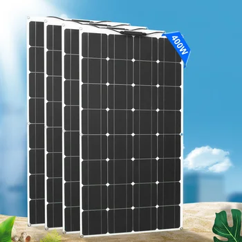 400W Nepremočljiva Prilagodljiv Sončne celice, Baterije, Polnilnika za Karavane RV Doma 12V solarnimi Kampiranje 100W 200W 300W