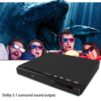 HD 1080P Z AV Kabel Media Predvajalnik DVD-jev Za TV Glasbe 5.1 Surround Sound Zabava USB Združljiv Vse Regiji Brezplačno Home Movie