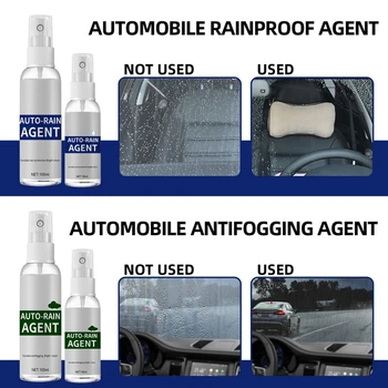 Avto Steklo Rainproof Anti Meglo Spray Set Hidrofobni Premaz Vodo Nepropustno Za Vetrobransko Steklo Avtomobila Avtomobil Strani Ogledalo Motoristična Čelada