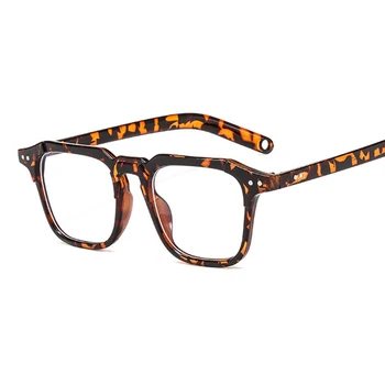 2020 Seksi Leopard Kvadratni Okvir Očal Ženske Retro Big Optičnih Očal Okvir za Očala za Kratkovidnost Ženske, Moške Jasno Objektiv