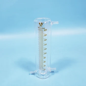Visoko borosilicate steklo dvojno na krov merilni valj 200 ml,Laboratorijsko Steklo Jakna-plast valj,dolžniško-lastniško valj