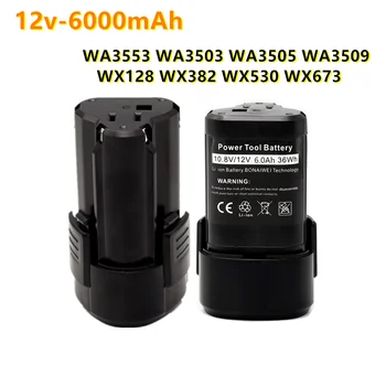 2022 Za Worx WA3505 12V 6000 mAh Li-Ion Akku WA3553 WA3503 WA3505 WA3509 WX128 WX382 WX530 WX673 ersatz batterie L50