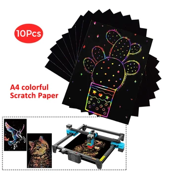 10/50Pcs DIY Risanje Darilo Laser Graverja Magic Color Mavrica Nič Art Papir, Kartice, Nastavi Naključno Barvo Za Lasersko Graviranje TTS-55